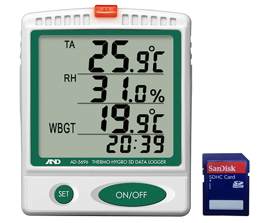 4294967295,温湿度SDデータロガー 熱中症指数計 / 熱中症指数モニター AD-5696,物理・物性測定器,温度・湿度管理機器,記録計,2.計測・測定・検査,C.データロガー・記録計