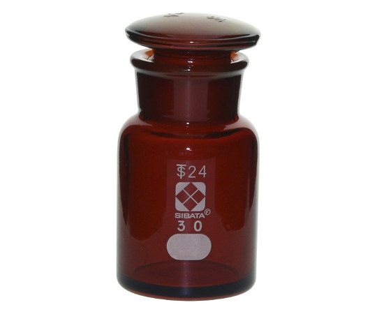 4294967295,共通摺合わせ広口試薬瓶 茶褐色 30mL,汎用器具・消耗品,小型容器（樹脂硝子）,小型ガラス容器,6.容器・コンテナー,C.ガラス製容器