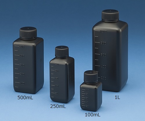 4294967295,Jボトル角型 細口 遮光 250mL 1本 1560-02,汎用器具・消耗品,樹脂容器各種,樹脂容器,6.容器・コンテナー,A.樹脂製容器