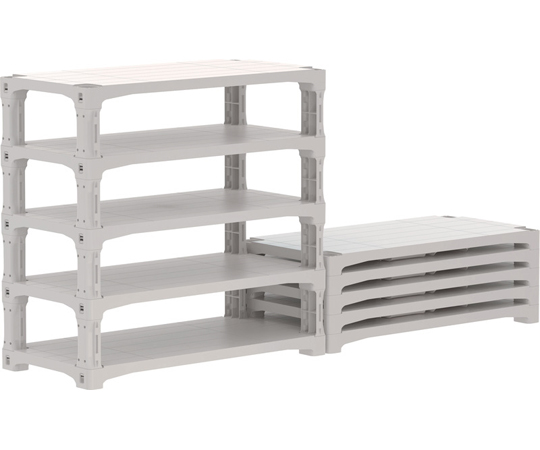 TLプラスチック棚9045 脚 S型 Aグレー 80693104GL804