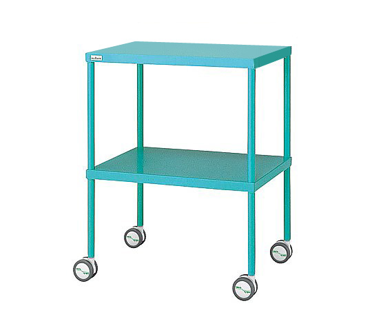 カラフル回診車 手摺無し グリーン 600×450×792mm