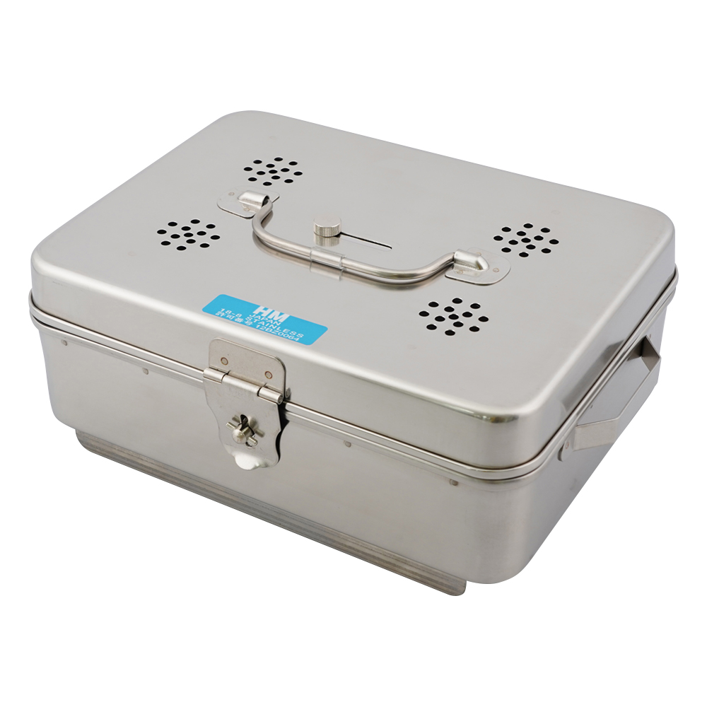 卓上オートクレーブ用角カスト（フタ・底開閉式） 240×180×85mm BL