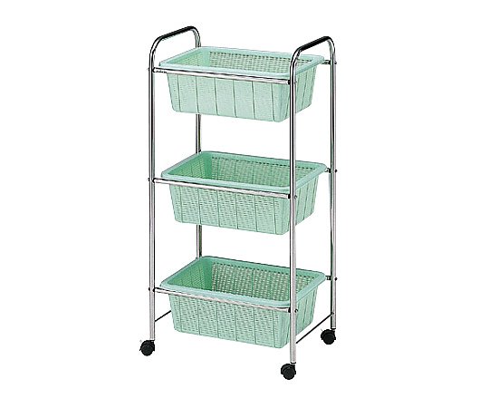 ステンレス脱衣ワゴン 3段 ・ラック[深型] 520×355×1050mm