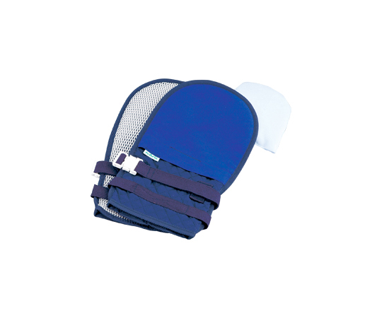 抜管防止手袋 中 キルティング ブルー 中ブルー2