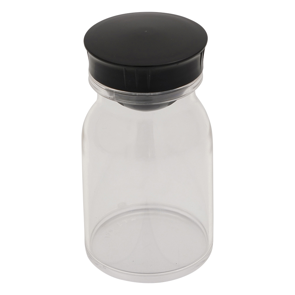 散薬瓶 150mL 透明 キャップ黒 1本 150mL（透明）