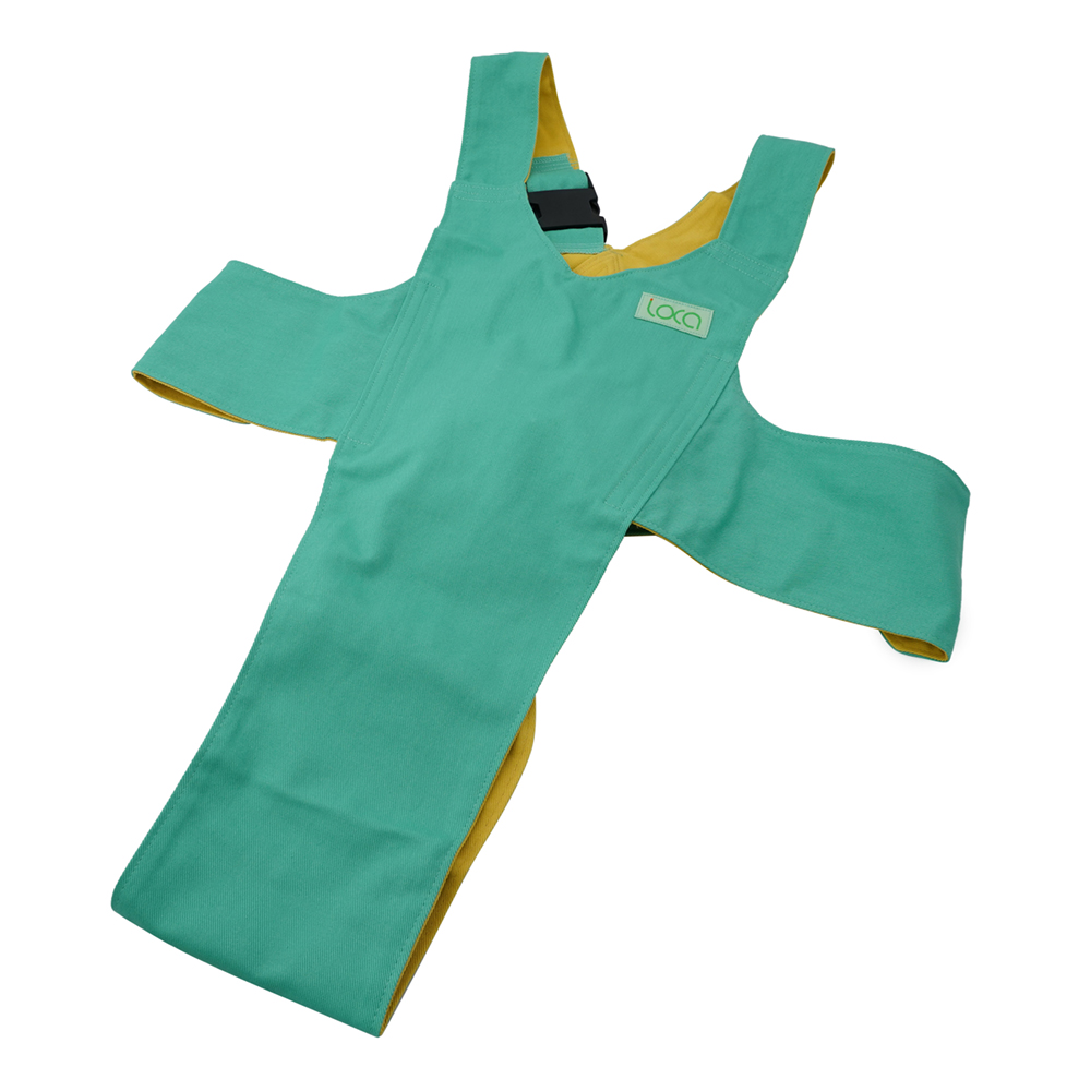 車いす用ワンタッチベルト キーパーII グリーン×イエロー 403654-02