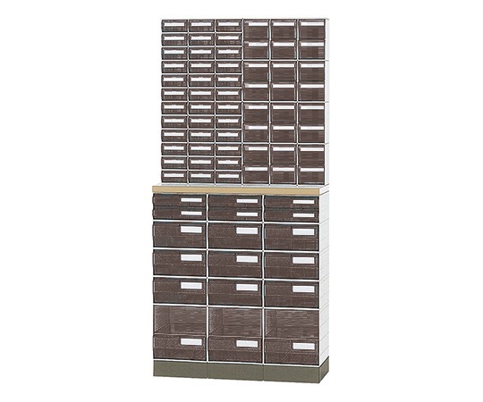 カセッターキャビネット[薬剤台] アンバー（遮光） 741×370×1589mm L-3601