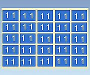 X線フィルム袋用 カラーナンバーラベル 1袋（10片×10枚入） CNL-S1