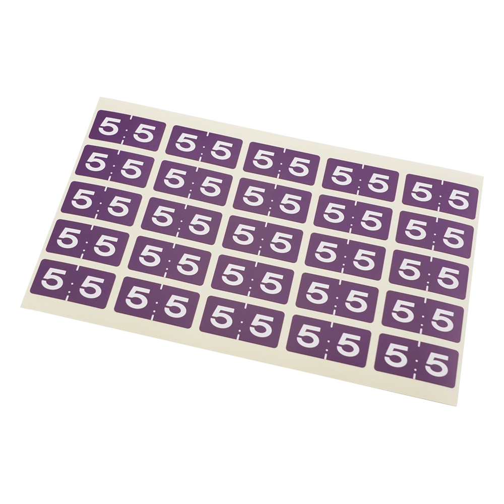 カラーナンバーラベル 15×30mm（5） 1袋（25片×10枚入） CNL-L05