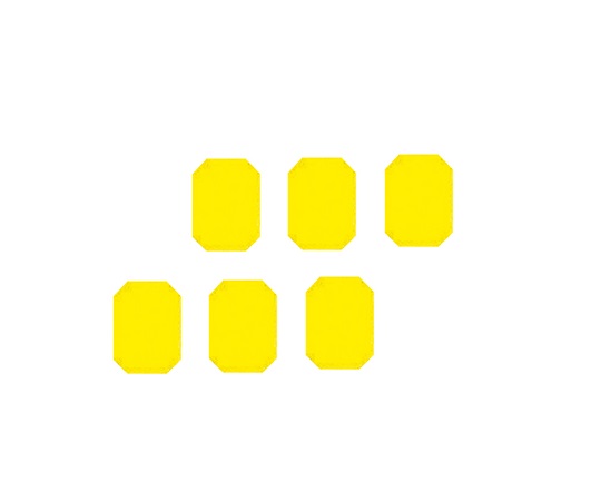 マグネットマーク（文字なし） 蛍光イエロー 6個入 JC型