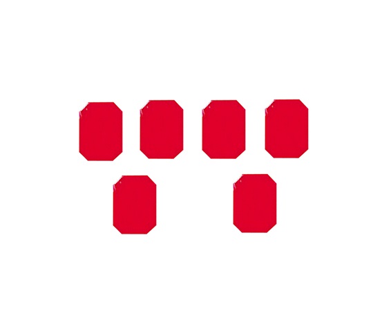 マグネットマーク（文字なし） レッド 6個入 JC型