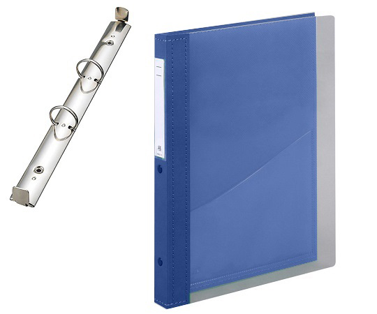 カルテブック A4・2穴・クリヤー ブルー CYC4-2L-1