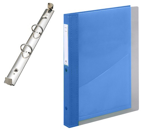 カルテブック A4・2穴・クリヤー ライトブルー CYC4-2L-2