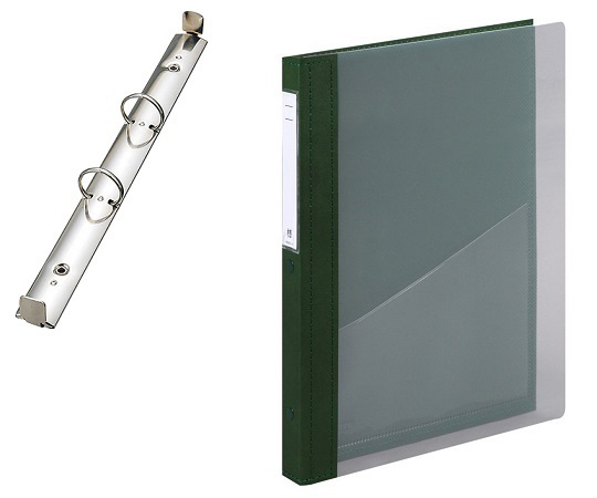 カルテブック A4・2穴・クリヤー グリーン CYC4-2L-3