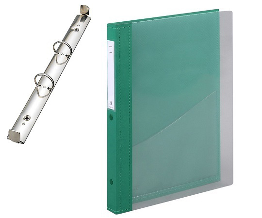 カルテブック A4・2穴・クリヤー ライトグリーン CYC4-2L-4