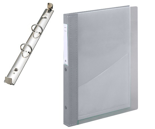 カルテブック A4・2穴・クリヤー シルバー CYC4-2L-6