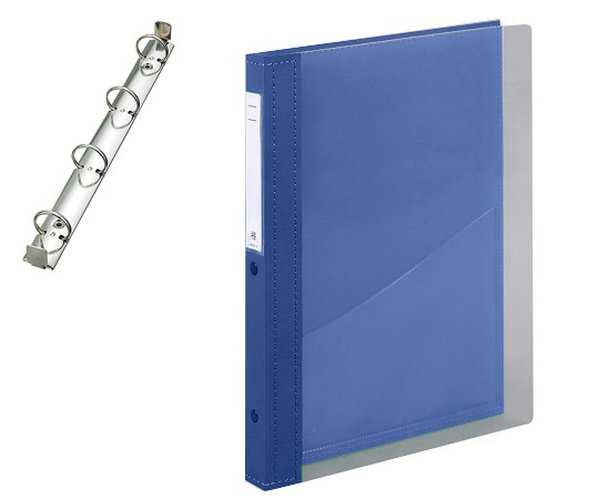 カルテブック A4・4穴・クリヤー ブルー CYC4-4L-1