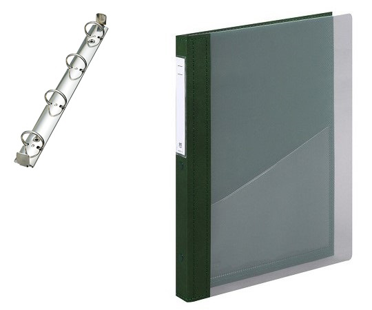 カルテブック A4・4穴・クリヤー グリーン CYC4-4L-3