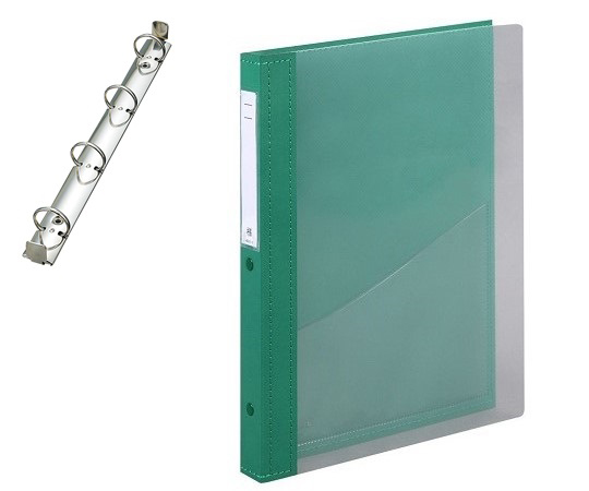 カルテブック A4・4穴・クリヤー ライトグリーン CYC4-4L-4