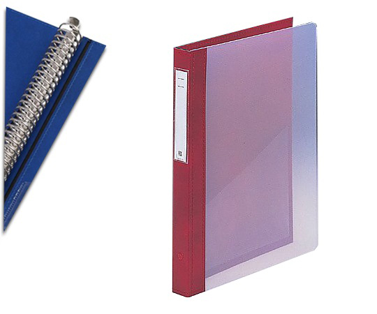 カルテブック A4・30穴・クリヤー レッド CYC4-30L-5