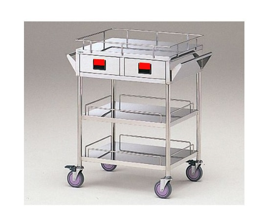 カラフルカート K3W-R 3段-赤 750×450×855mm