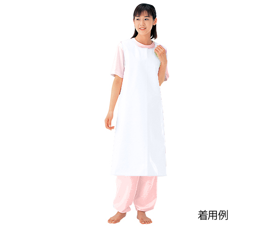 入浴介助エプロン （面ファスナータイプ） ホワイト/M 6012（M）