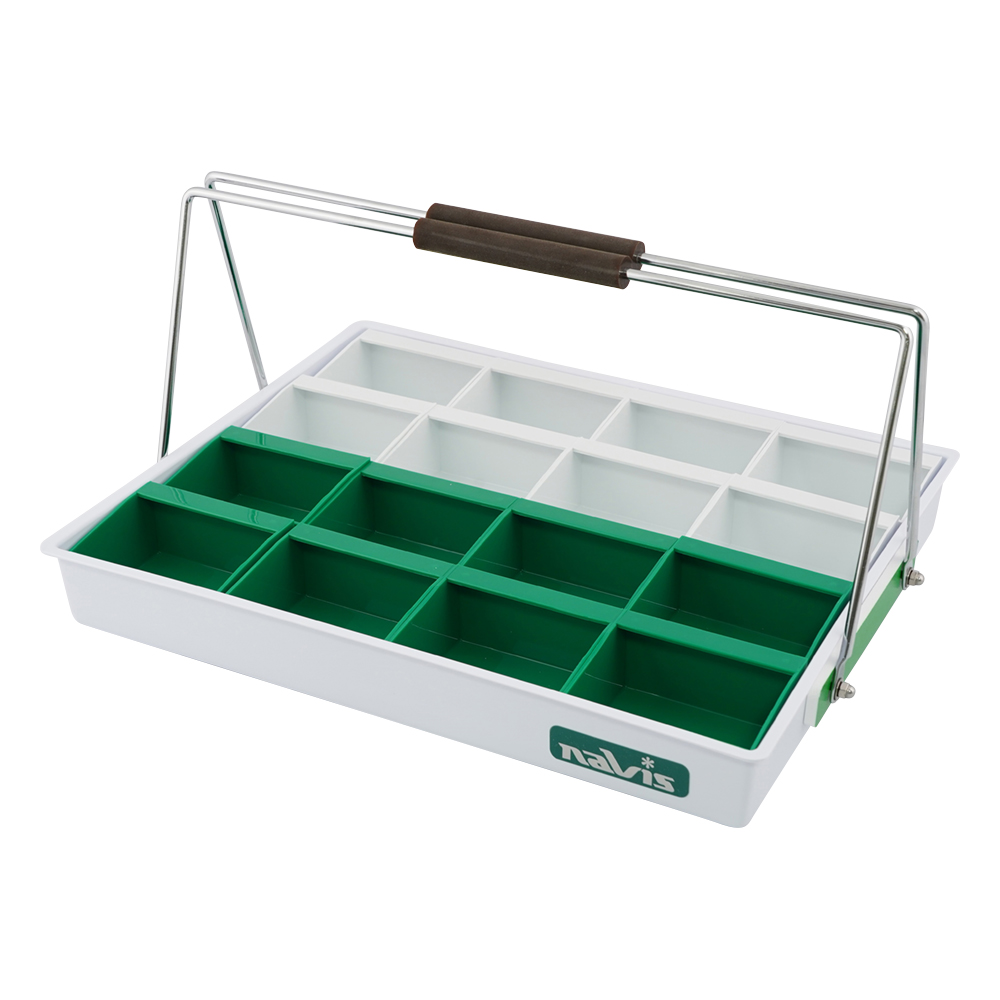 散薬用トレー 16人用 緑・白 （NSケースタイプ） NS-16R（16人用）