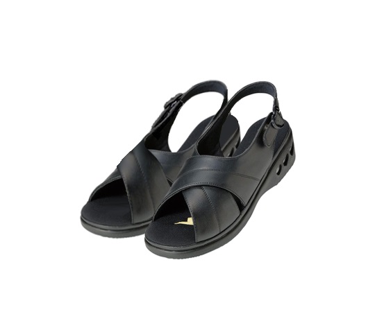 パーフェクトナース(ナースシューズ) クロスバンド ブラック M PN00203