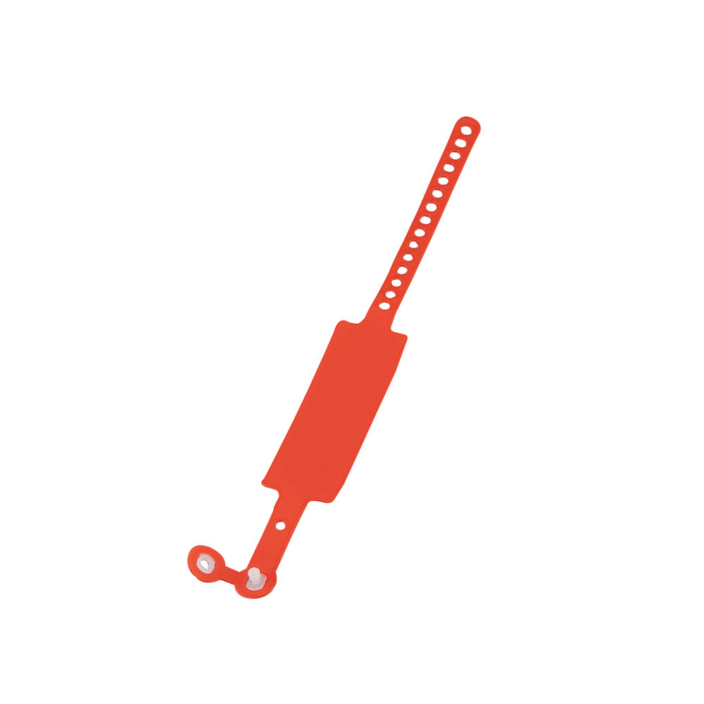 入院患者識別バンド 無地 レッド 1箱（100本入） SF-90ST