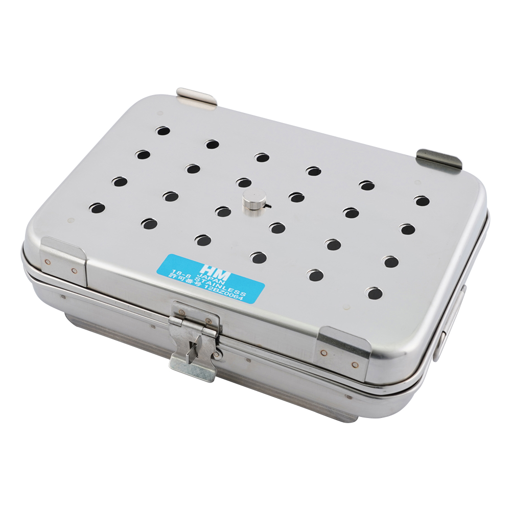 卓上オートクレーブ用角カスト フタ・底開閉式 210×150×40mm HS