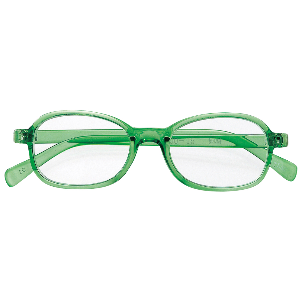 老眼鏡（受け付け用） 弱度 眼鏡（グリーン）