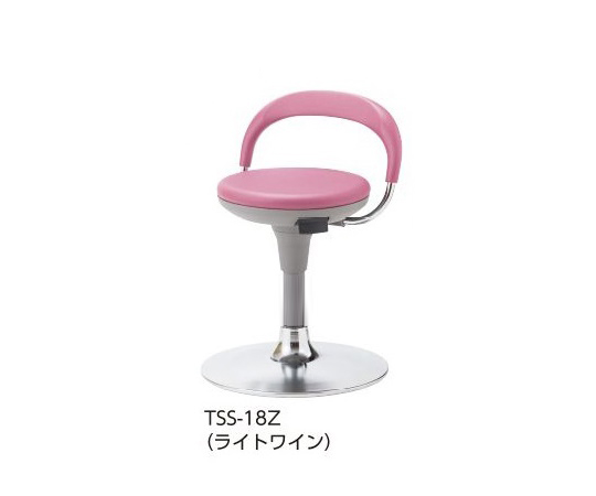 マルチチェアー 円盤脚・クロムメッキ・ロータイプ ライトワイン TSS-18Z