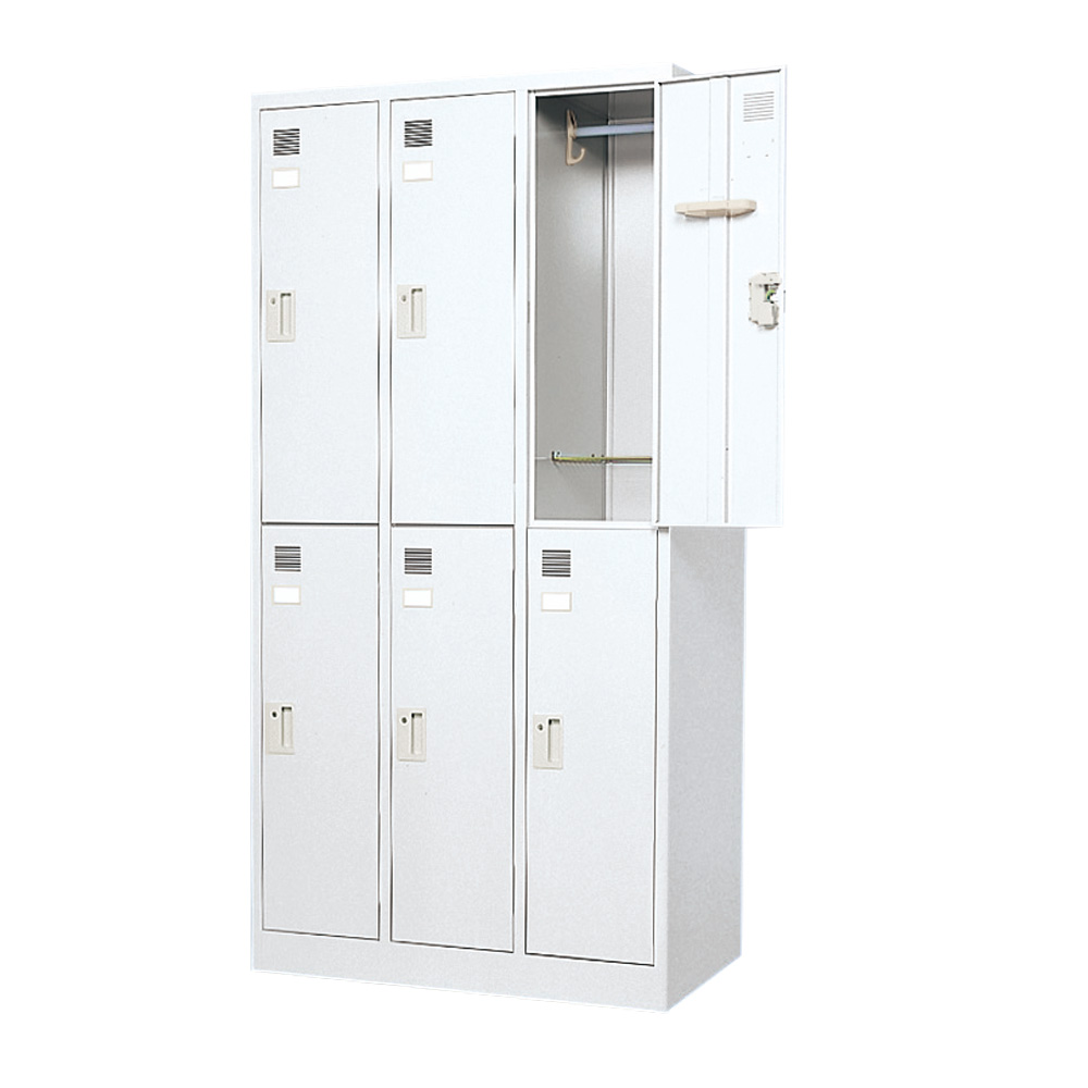 更衣ロッカー（6人用） FLK-6-WH