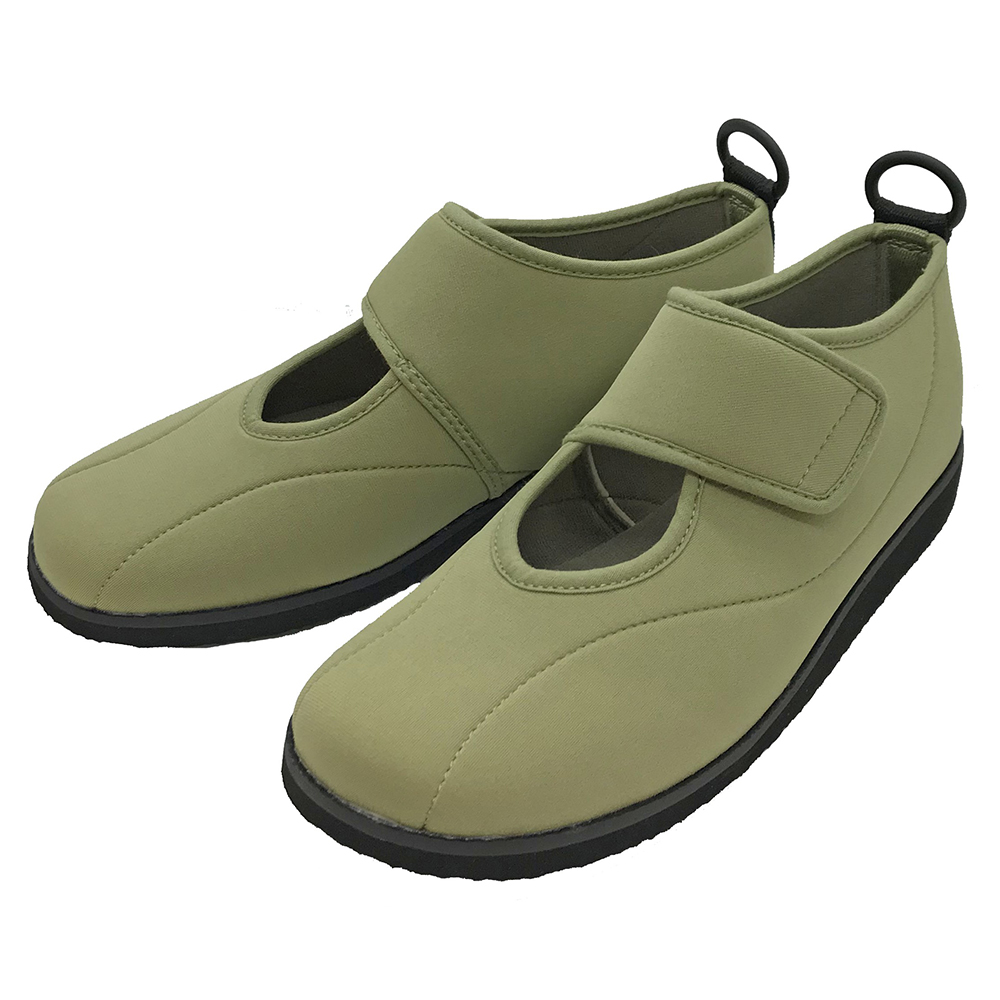 リハビリシューズ （すたこらさんソフト07） 22.0～22.5cm/モスグリーン