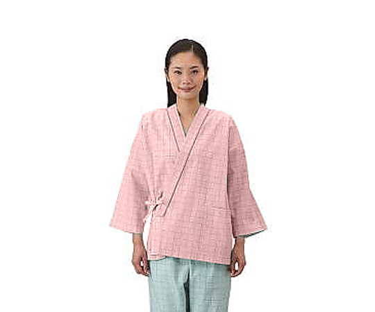 患者衣（上衣・男女兼用） 59-465 ピンクLL 59-465 LL