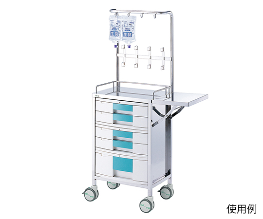 コンパクト点滴処置車 526×368×1557mm KTS-SK