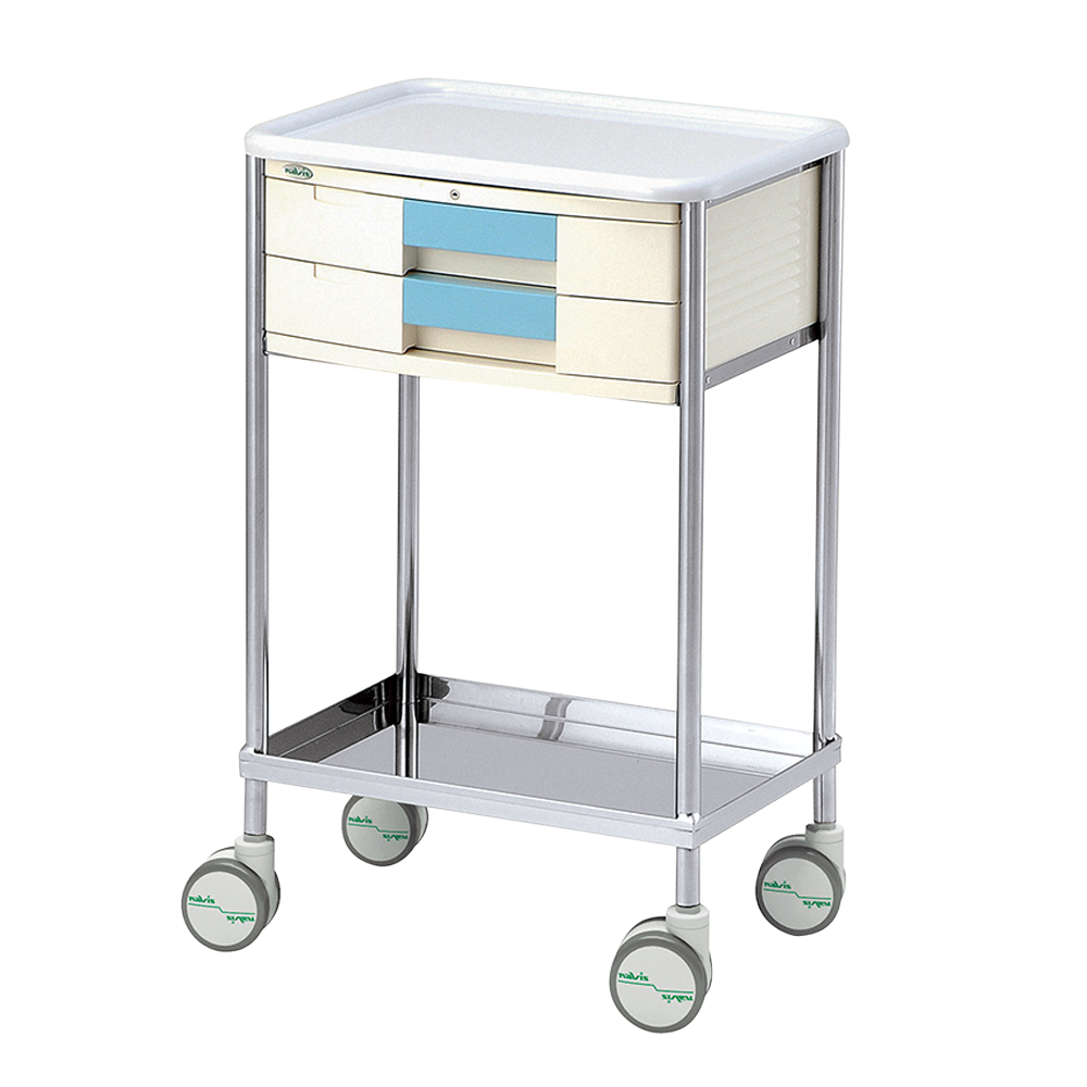 ナビスメイトワゴン A3引出し青タイプ 補助天板無し 543×398×867mm NM-A304H