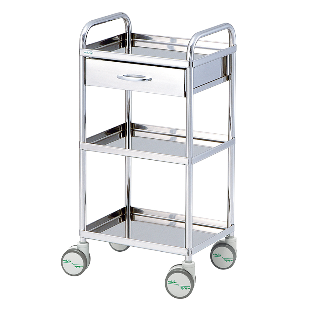 枠付き回診車（3段） 453×353×927mm W4535T