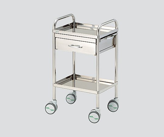 枠付き回診車（収納テーブル付） 453×353×822mm SYT4535W