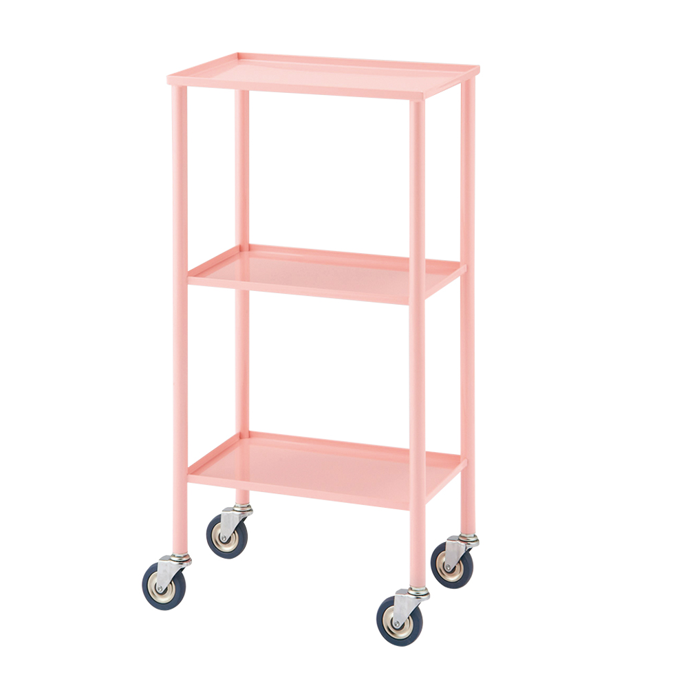 カラフルミニワゴン ピンク（縁折り曲げ） 435×285×850mm