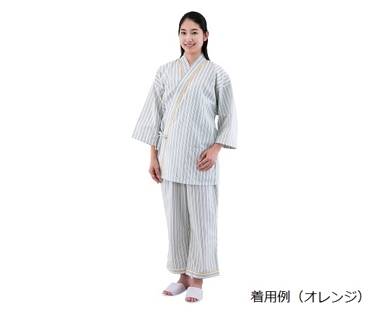 ストライプ病衣 （セパレーツ） オレンジ/M