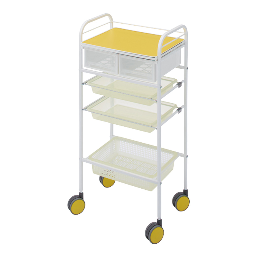 カラーセット台（C-208） イエロー 416×300×890mm 12085