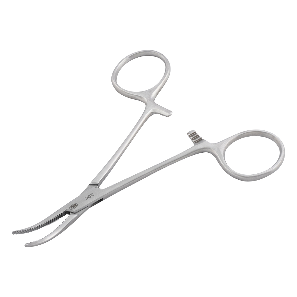 止血鉗子（ペアン） 曲 無鈎 120mm AA-01C