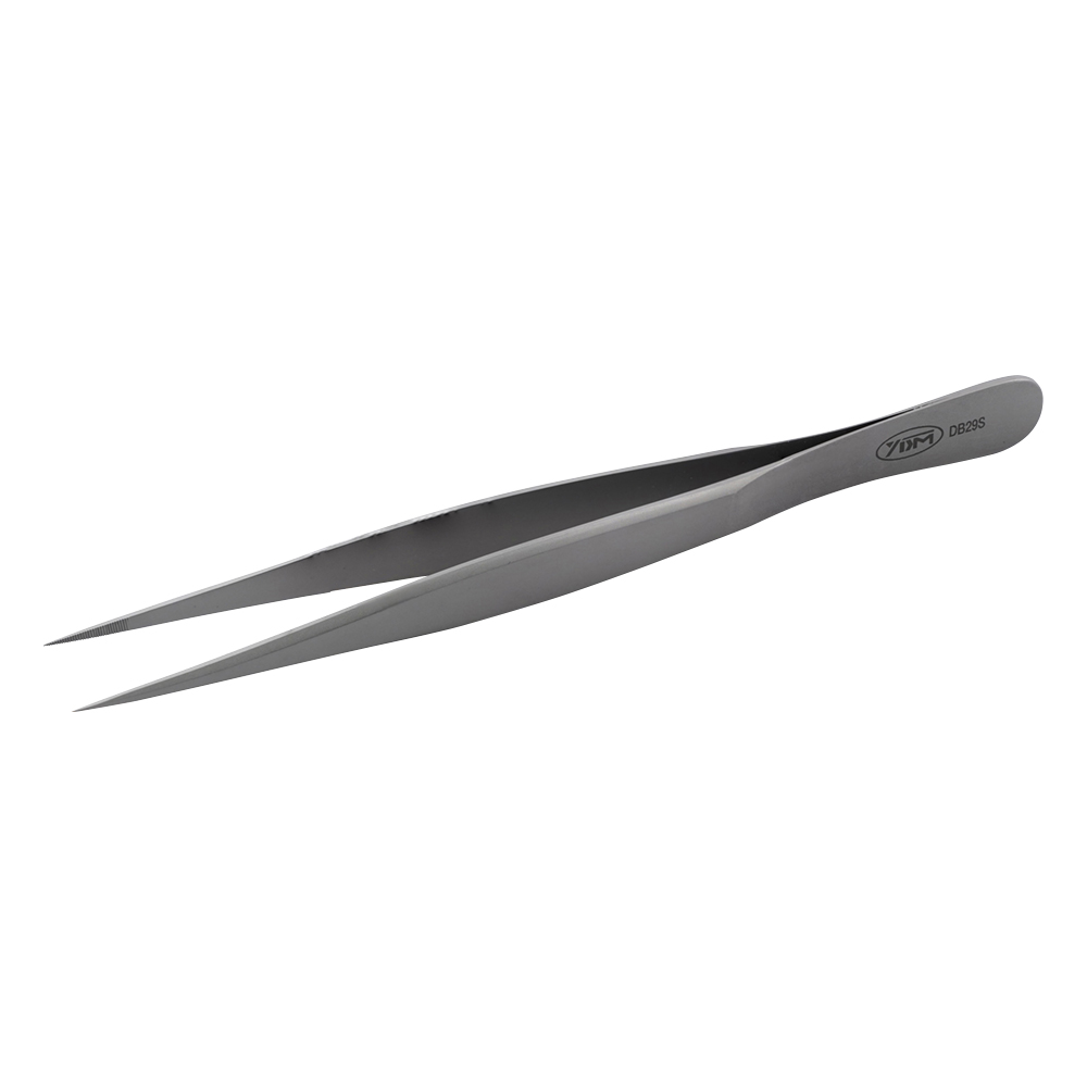 マイクロピンセット 直 無鈎 溝付き 130mm DB29S