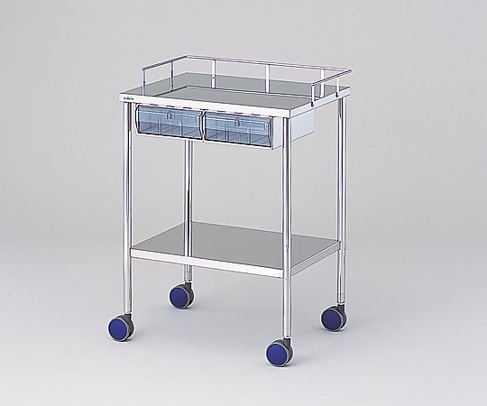 MRI用処置車 プラスチック引出し2連付