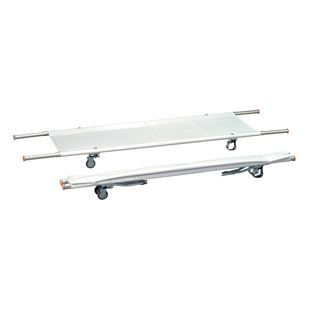 担架 二つ折り・取手伸縮型・キャスター付き アルミ 6.4kg MT-8