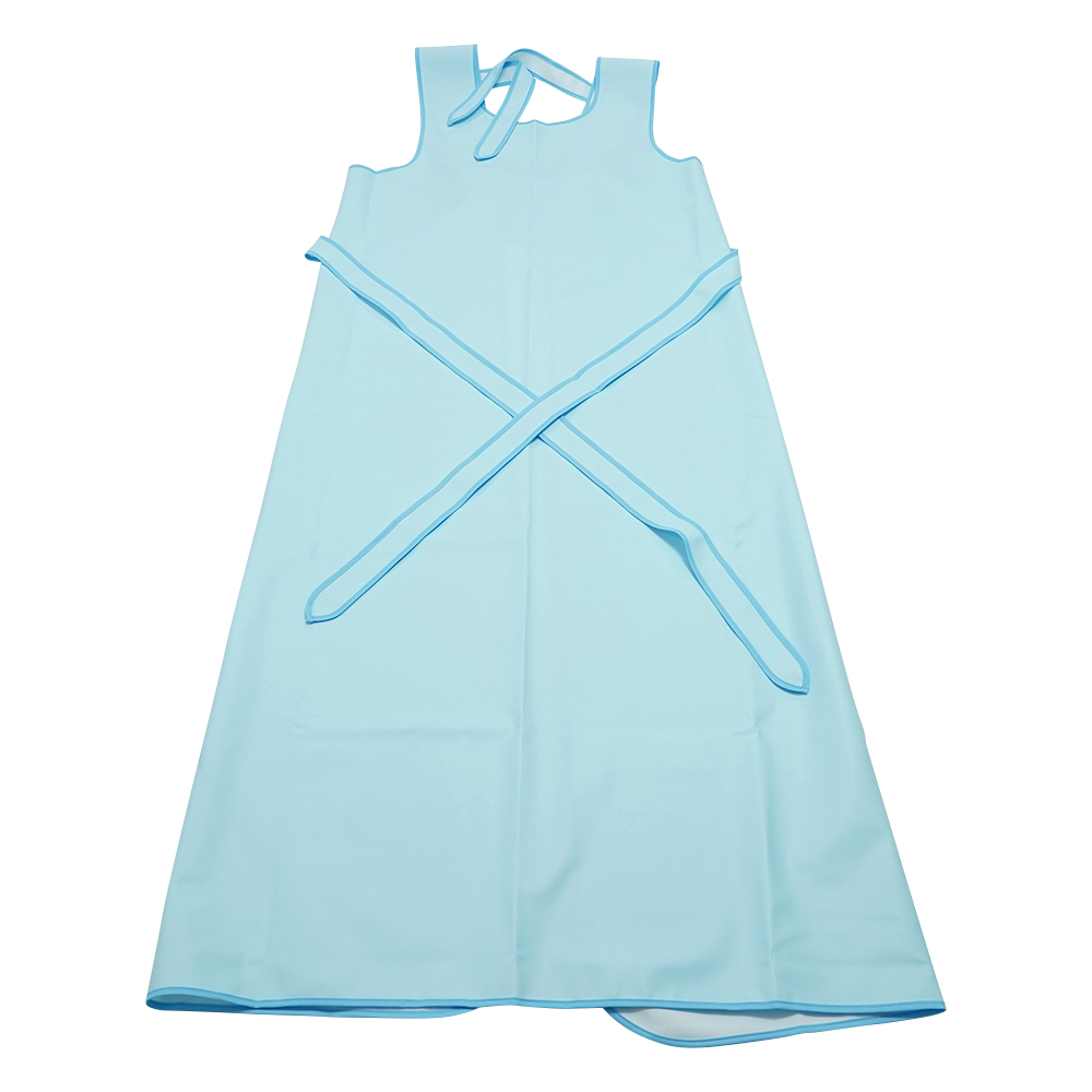 入浴介助エプロン（ひもタイプ） サックス/LL 6013