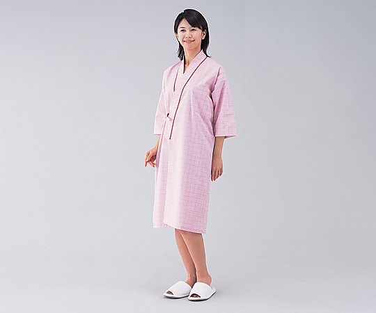 患者衣（男女兼用） 59-445 ピンクL 59-445 L