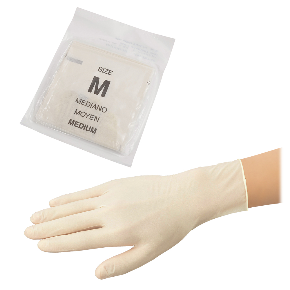 アズラボ滅菌手袋（パウダーフリー） ラテックス M 1箱（1双×50袋入）