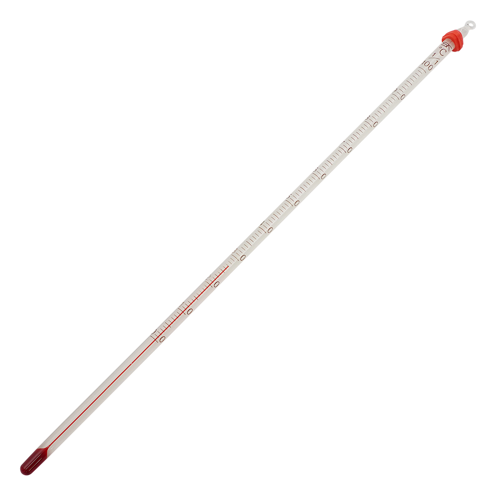 赤液棒状温度計 0～100℃ 0110-00